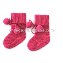 high quality pure cashmere baby knitted socks